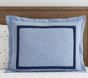 Open Box: Braided Trim Standard Sham - Navy