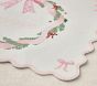 Pink Christmas Faux Leather Placemat