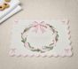 Pink Christmas Faux Leather Placemat