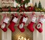 Quilted Ruffle Cuff Christmas Stocking Collection