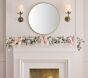 Frosted Pine with Bows Lit Garland