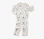 Disney Mickey and Friends Holiday Bamboo Viscose Adult Relaxed Fit Crew Pajama Set