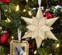 Large Glitter Paper Stars Ornaments, Silver, Set of 6