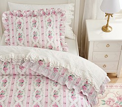 LoveShackFancy Dreamy Days Ruffle Organic Cotton Duvet Cover & Shams