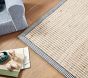 Striped Border Wool Jute Rug