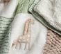Giraffe Heirloom Sherpa-Backed Patchwork Knit Baby Blanket