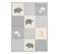 Hippo Heirloom Sherpa-Backed Patchwork Knit Baby Blanket