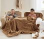 Jack Spaniel Faux Fur Pillow &amp; Throw Blanket Set