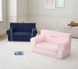 Anywhere Sofa Lounger, Twill with White Piping