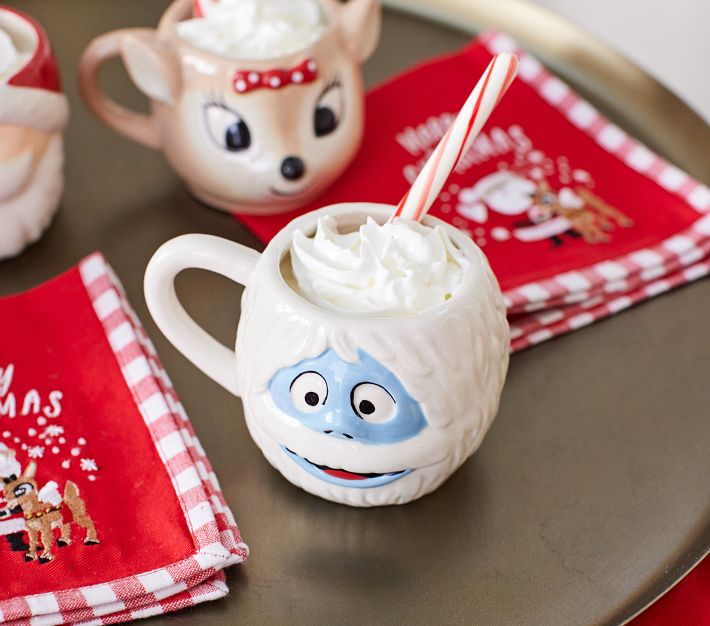 Rudolph®-Shaped Kid Mugs, Set of 4 | Pottery Barn Kids