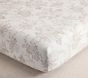 LoveShackFancy Damask Floral Organic Cotton Crib Fitted Sheet