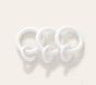Open Box: Curtain Round Rings, Set of 10 - White