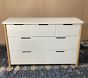 Open Box: Avery 7-Drawer Dresser (52"W x 19"D) - Simply White, Rubberwood Natural