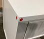 Open Box: Catalina Beadboard Nightstand (18") - Simply White, Brushed Nickel
