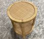 Open Box: Circular Rattan Side Table (17") - Natural