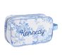LoveShackFancy Blue Damask Floral Mackenzie Dual Compartment Pouch