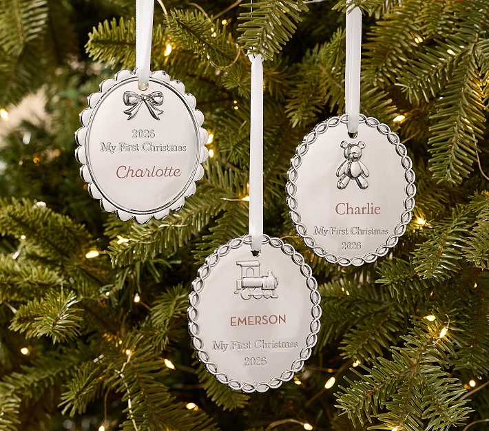 Baby's First Christmas Medallion Ornament | Pottery Barn Kids