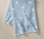 Scattered Stars Fuzzy Baby Blanket