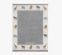 Safari Friends Border Knit Baby Blanket
