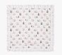 Blush Holly Jolly Santa Ruffled Oversized Organic Muslin Baby Blanket