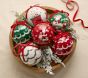 Classic Santa Decoupage Ball Ornaments, Set of 6