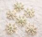 Felt Beaded Jumbo Snowflake Ornaments, Set of 6