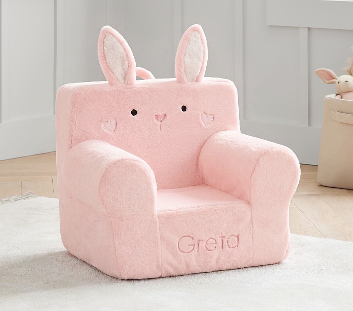 My First Anywhere Chair®, Pink Bunny Lux Fur Critter | Pottery