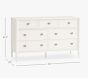 LoveShackFancy 7-Drawer Dresser with Bows (56w x 20d")