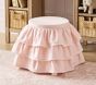 Madeline Vanity Stool, Pink Ruffle
