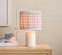 Chambray Gingham Pleat Table Lamp (13")
