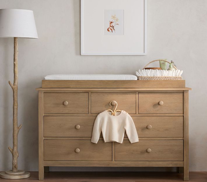 infant dresser changing table Kendall 7-Drawer Table, Gray/Seadrift Color:Navy, Gold, Light Grey & White providing 360° protection to #UpcomingProducts New Arrivals at SHEIN Wampat