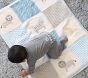 Lion Heirloom Sherpa-Backed Patchwork Knit Baby Blanket