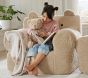 Teddy Bear Cotton Knit Baby Blanket