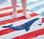 Rugby Stripe Whale Kid Beach  Towel UPF 50+