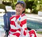 Rugby Stripe Whale Kid Beach  Towel UPF 50+