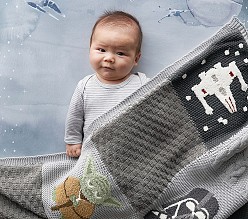 <i>Star Wars<sup>&trade;</sup></i> Sherpa-Backed Patchwork Knit Baby Blanket