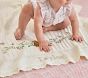 AERIN Fawn Emrboidered Pointelle Baby Blanket