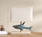 Carved Wood Shark Table Lamp (15")