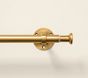 Open Box: Classic Steel Curtain Rod & Finials (28"-48", 0.75") - Antique Brass