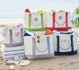 Ivory/Navy Family Travel Totes