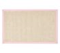 Chenille Jute Solid Border Floral Weave Rug