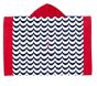 Wave Baby Beach Hooded Towel Navy Red UPF 50+