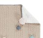 Cable Knit Pom Pom Baby Blanket