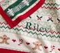 Christmas Fair Isle Knit Baby Blanket