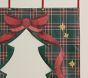 Plaid Christmas Tree Cutout Door Tapestry