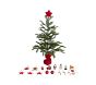 Red Mini Decorated Light Up Tree