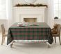 Green Plaid with Ruffle Christmas Tablecloth
