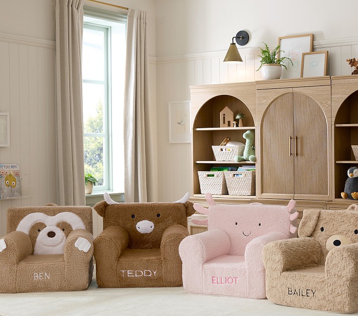 Anywhere Chair®, Sherpa Critter Slipcover Only | Pottery Barn Kids
