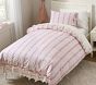 LoveShackFancy Floral Stripe Organic Cotton Duvet Cover &amp; Shams