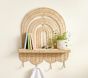 Rattan Rainbow Hook Rack With Ledge (22" x 18")